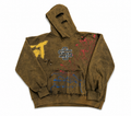 Olive Green Art-Washed Pullover Hoodie
