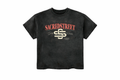 Black Washed "Sacred Street" T Shirt